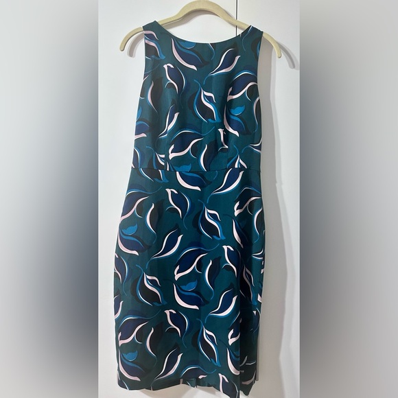 Ann Taylor Factory Teal Patterned Dress - Picture 1 of 5